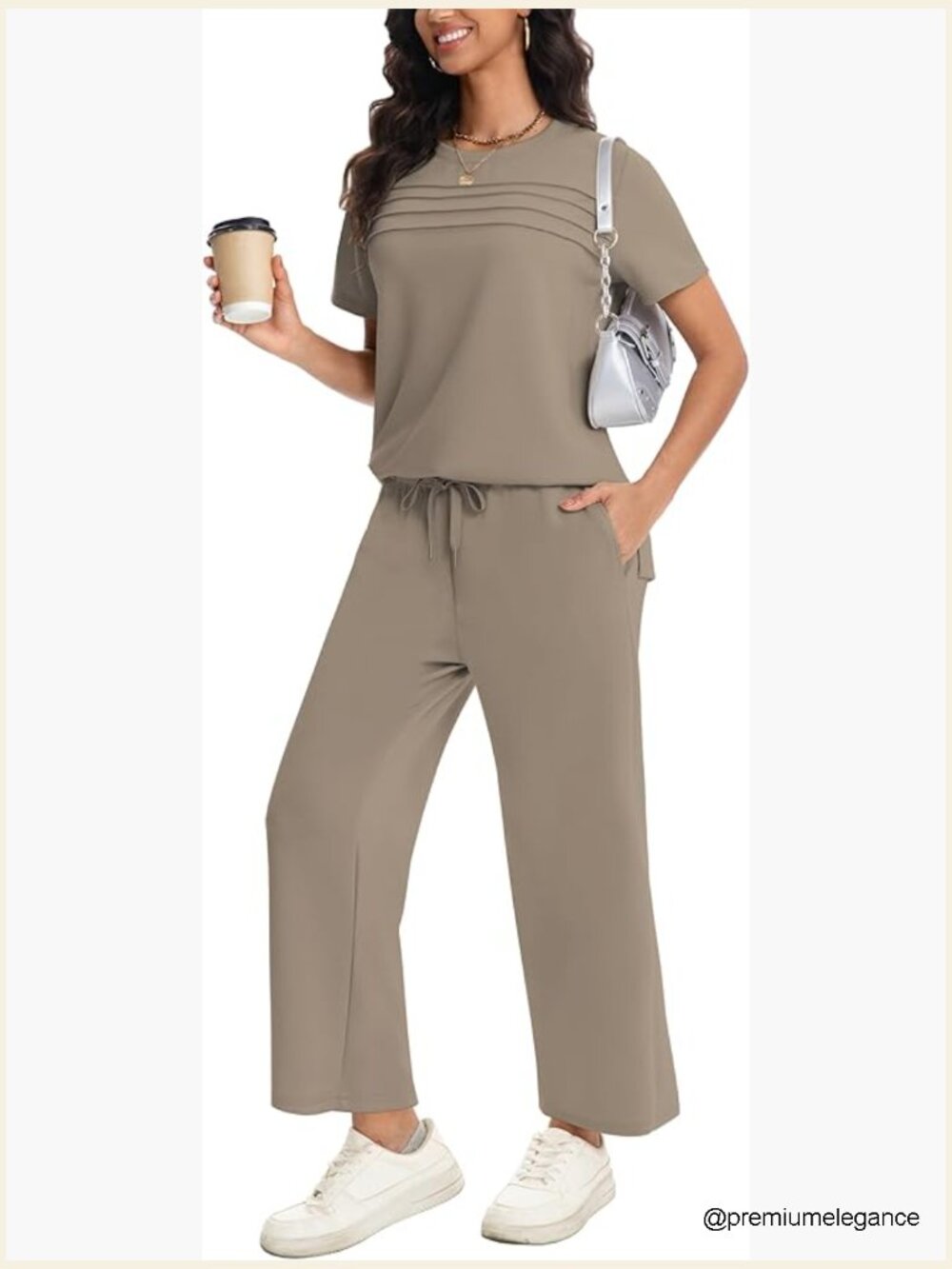 Women's 2 Piece Lounge Set Cap Sleeve Wide Leg Pants S-3XL